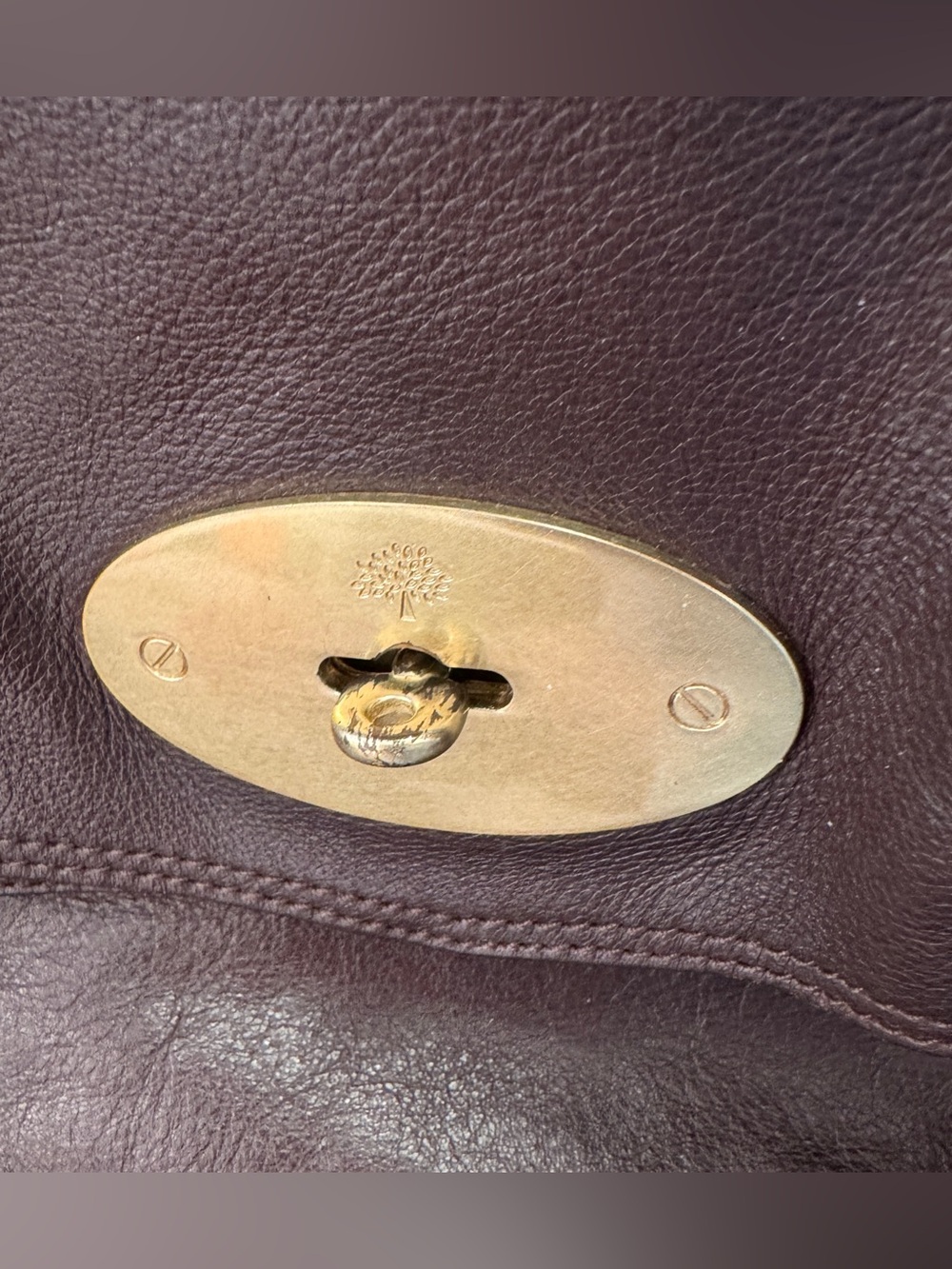 Mulberry Oversized Alexa Chocolate Brown Leather Satchel Bag - Picture 10 of 11